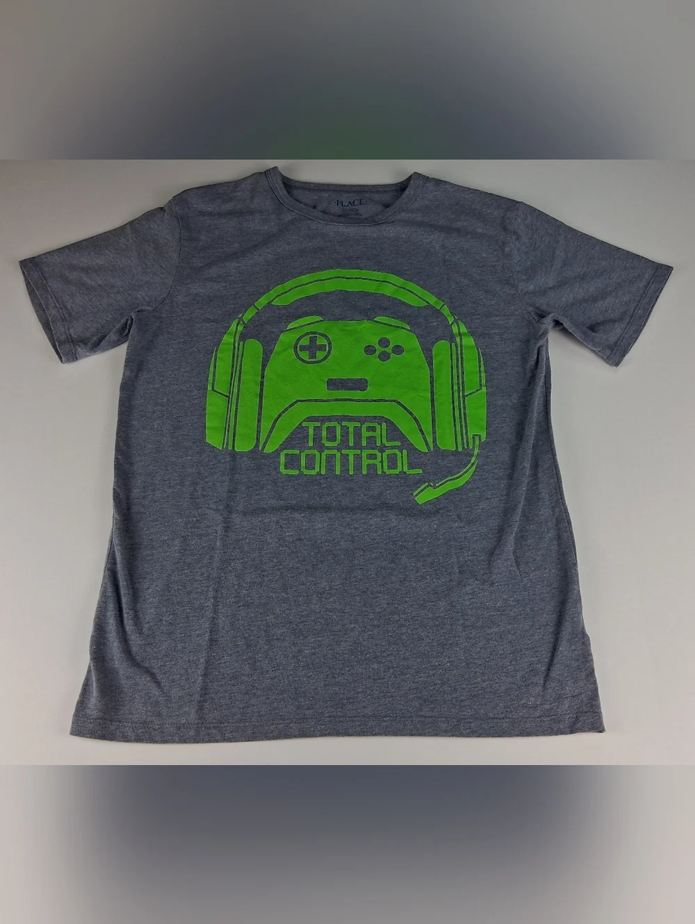 Boys The Children's Place Graphic T-shirt Size XXL w/ Green Gaming/Gamer Design